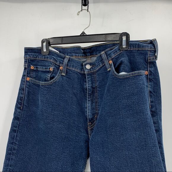 Levis 514 Men's Straight Fit Size 38x 30 dark Wash - Picture 10 of 13